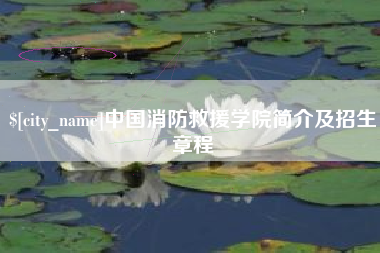 北京中国消防救援学院简介及招生章程