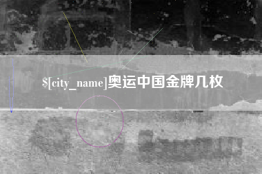 北京奥运中国金牌几枚