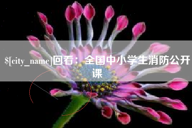 北京回看：全国中小学生消防公开课