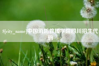 北京中国消防救援学院四川招生代码