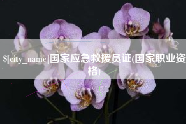 北京国家应急救援员证(国家职业资格)