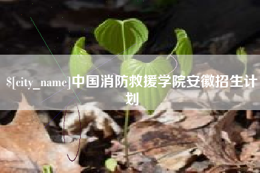 北京中国消防救援学院安徽招生计划