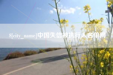 北京中国失信被执行人名单网