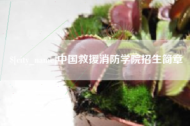 北京中国救援消防学院招生简章