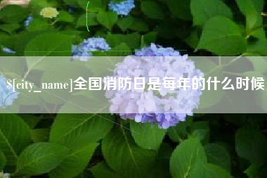 北京全国消防日是每年的什么时候