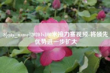 北京20204x100米接力赛视频-将领先优势进一步扩大