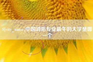 北京中国消防专业最牛的大学是哪一个