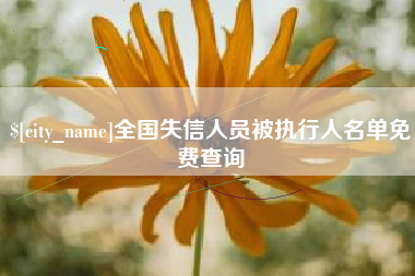 北京全国失信人员被执行人名单免费查询