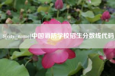 北京中国消防学校招生分数线代码