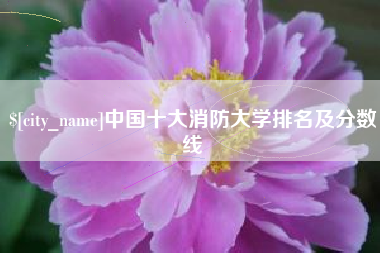 北京中国十大消防大学排名及分数线