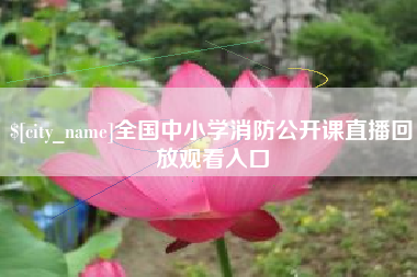北京全国中小学消防公开课直播回放观看入口
