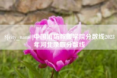 北京中国消防救援学院分数线2023年河北录取分数线