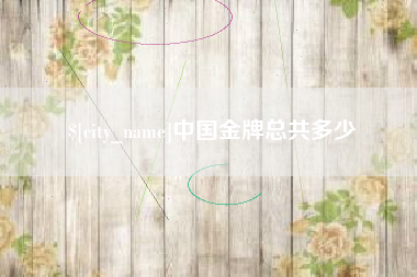 北京中国金牌总共多少
