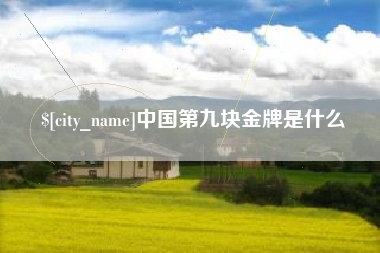 北京中国第九块金牌是什么
