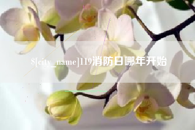 北京119消防日哪年开始