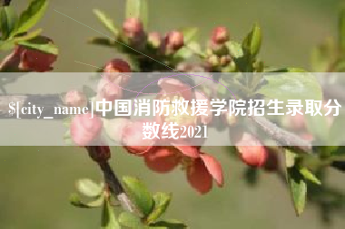 北京中国消防救援学院招生录取分数线2021