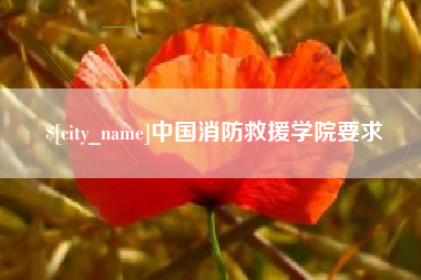 北京中国消防救援学院要求