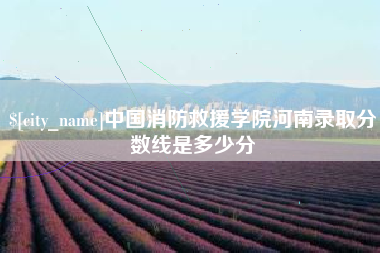 北京中国消防救援学院河南录取分数线是多少分