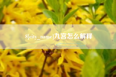 北京九宫怎么解释