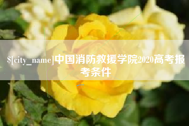 北京中国消防救援学院2020高考报考条件