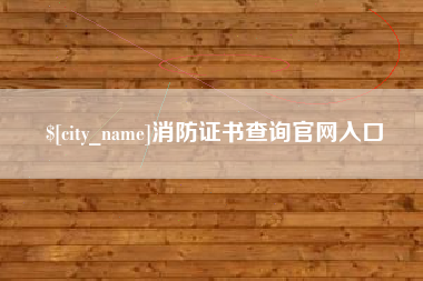 北京消防证书查询官网入口